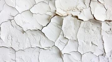 ai gerado texturizado fundo do branco rude enchimento gesso em uma fachada muro. ai gerado foto