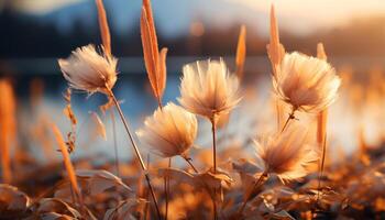 ai gerado brilhante amarelo flor dentro Prado, vibrante cores do natureza gerado de ai foto