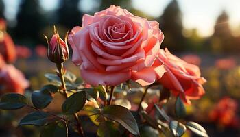 ai gerado uma vibrante ramalhete do multi colori flores traz romance e beleza gerado de ai foto