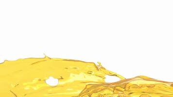 a ouro óleo respingo para spa ou saúde conceito 3d Renderização. foto