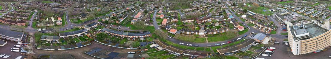 Alto ângulo panorâmico Visão do estivagem cidade do Inglaterra ótimo bretanha. fevereiro 23, 2023 foto