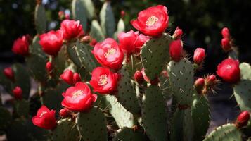 ai gerado florescendo cacto plantar. neural rede ai gerado foto