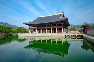 gyeonghoeru pavilhão real banquete corredor dentro gyeongbokgung Palácio, Seul foto