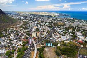 aéreo Visão do a cidade do Porto Louis, maurício, África foto