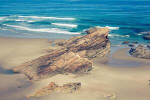 playa de las catedrais - lindo de praia dentro a norte do Espanha. foto