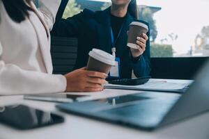 o negócio equipe café pausa relaxar conceito foto