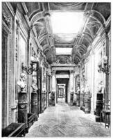 galeria do a bustos dentro a Luxemburgo Palácio, vintage gravação. foto