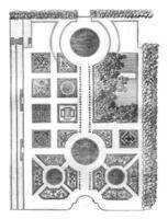 mapa tulherias jardim do a Tempo do Louis XIII, vintage gravação. foto