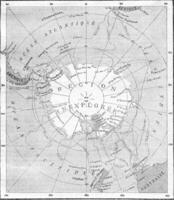 mapa do a sul pólo, vintage gravação. foto