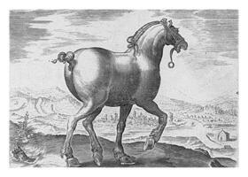 cavalo a partir de Saxônia, vintage ilustração. foto