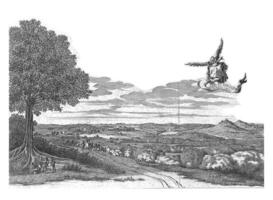 conquista do porto calvo, 1637, vintage ilustração. foto