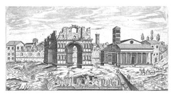 arco do Janus dentro Roma, vintage ilustração. foto