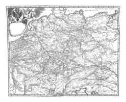 mapa do a postal rotas através a alemão Reich, vintage ilustração. foto