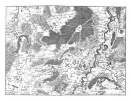 mapa do a arredores do roermond e Venlo, vintage ilustração. foto