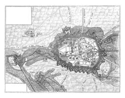 mapa do douai, vintage ilustração. foto