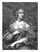 retrato do louise francoise de la Baume le blanc de la Vallière foto