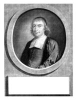 retrato do a pregador cornélio furgão acordado, jeremias furgão schaak, depois de monogramista wh inventor, 1690 - 1727 foto