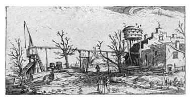 panorama com uma cervejaria, esaias furgão de Velde, 1645 foto