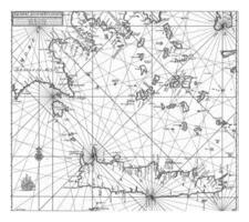 Passaporte mapa do a sulista parte do a egeu com Creta, jan luyken foto