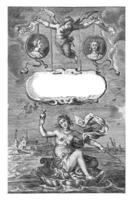 Vênus em uma Concha com uma queimando coração e seta flutua fora a costa do zeeland foto