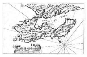 mapa do a ilha do Corfu foto
