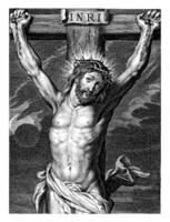 Cristo em a Cruz e solar eclipse foto