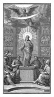 Cristo e a quatro evangelistas foto