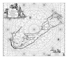 Passaporte mapa do Bermudas, jan luyken foto