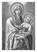 Maria com a Cristo criança, hierônimo wierix, 1563 - 1600 foto