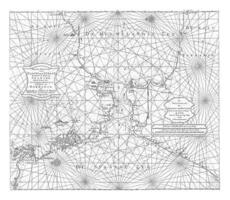 Passaporte mapa do a estreito do Gibraltar, jan luyken foto