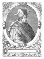 retrato do Lorenzo valla, teodor de briy, depois de brim jacques boissard, c. 1597 - c. 1599 foto