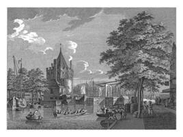 Visão do a schreierstoren dentro Amsterdã, Caspar jacobsz. Philips, depois de jan de clamando, 1769 - 1783 foto