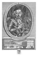 retrato do johann Adão de garnier, Richard Colin, depois de anônimo, 1681 foto