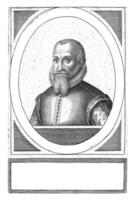 retrato do Bernardo de Hovelen, hendrick hondius eu, 1608 foto