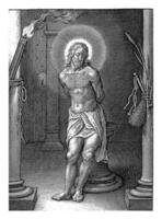 Cristo limite para coluna, Antônio wierix ii, 1565 - antes 1604 foto