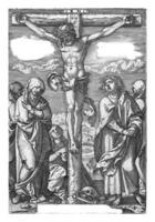 Cristo em a Cruz e Maria e John, georg pencz, 1547 foto