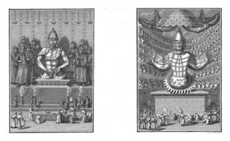 dois religiões veneração do a estátua do confúcio e Buda amida foto