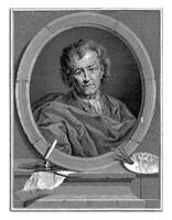 retrato do Pierre Paulo puget, Edme jeaurat, depois de francois puget, 1732 foto