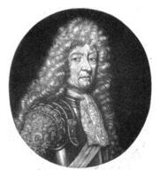 retrato do Friedrich Arnaud, duque do Schomberg, pieter schenk eu, 1670 - 1713 foto