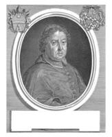 retrato do cardeal giuseppe Vallemani, girolamo rossi ii, depois de antonio odazzi, 1706 - 1762 foto