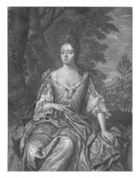 retrato do Sofia charlotte, rainha do Prússia, pieter schenk eu, 1698 - 1713 foto