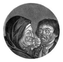 monge e uma chorando homem, Jacob cara, depois de cornelis Duart, 1693 - 1700 foto