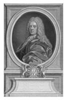 retrato do Goswinus Arnoldo, frans Pilsen, depois de brim Pierre selvagem, depois de Pierre denis mais plumado, 1743 foto
