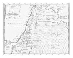mapa do Israel, jan furgão jagen, 1794 foto