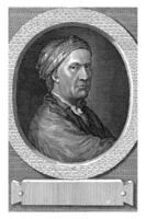 retrato do guillaume-thomas francois Raynal, jf de la rua, 1711 - 1796 foto