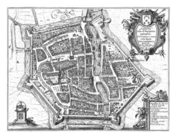 mapa do dokkum, Nicolaes furgão geelkercken, 1616 foto