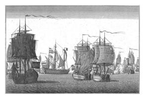 fim do a naval batalha às cão de caça banco, 1781 foto