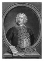 retrato do Francesco Bernardi, Alexandre furgão hacken, depois de Thomas Hudson, 1735 foto