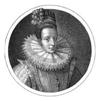 retrato do isabella clara eugênia, infante do Espanha, crispijn furgão de passe eu, 1574 - 1637 foto