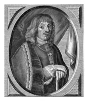 retrato do João ii Casimiro, rei do Polônia, pieter de jode ii, 1628 - 1670 foto